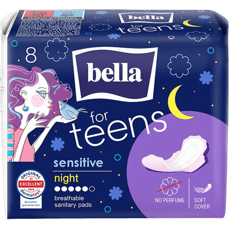 Bella For teens ultrafeine empfindliche Pads für die Nacht 8 Stück