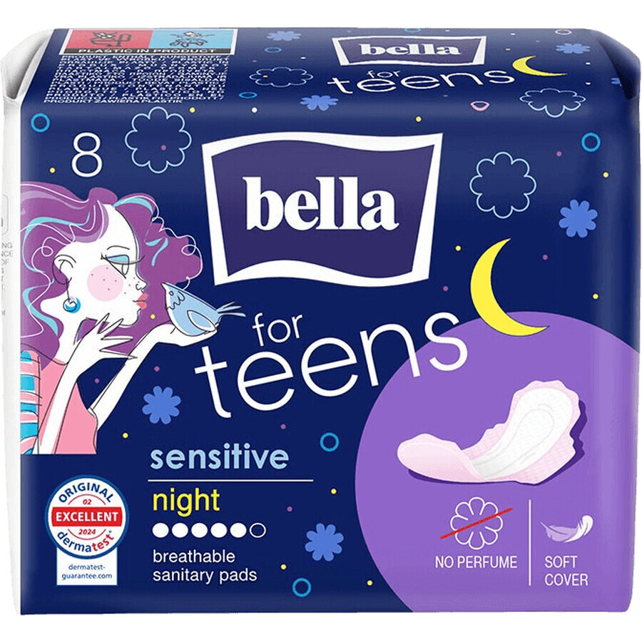 Bella For teens ultrafeine empfindliche Pads für die Nacht 8 Stück