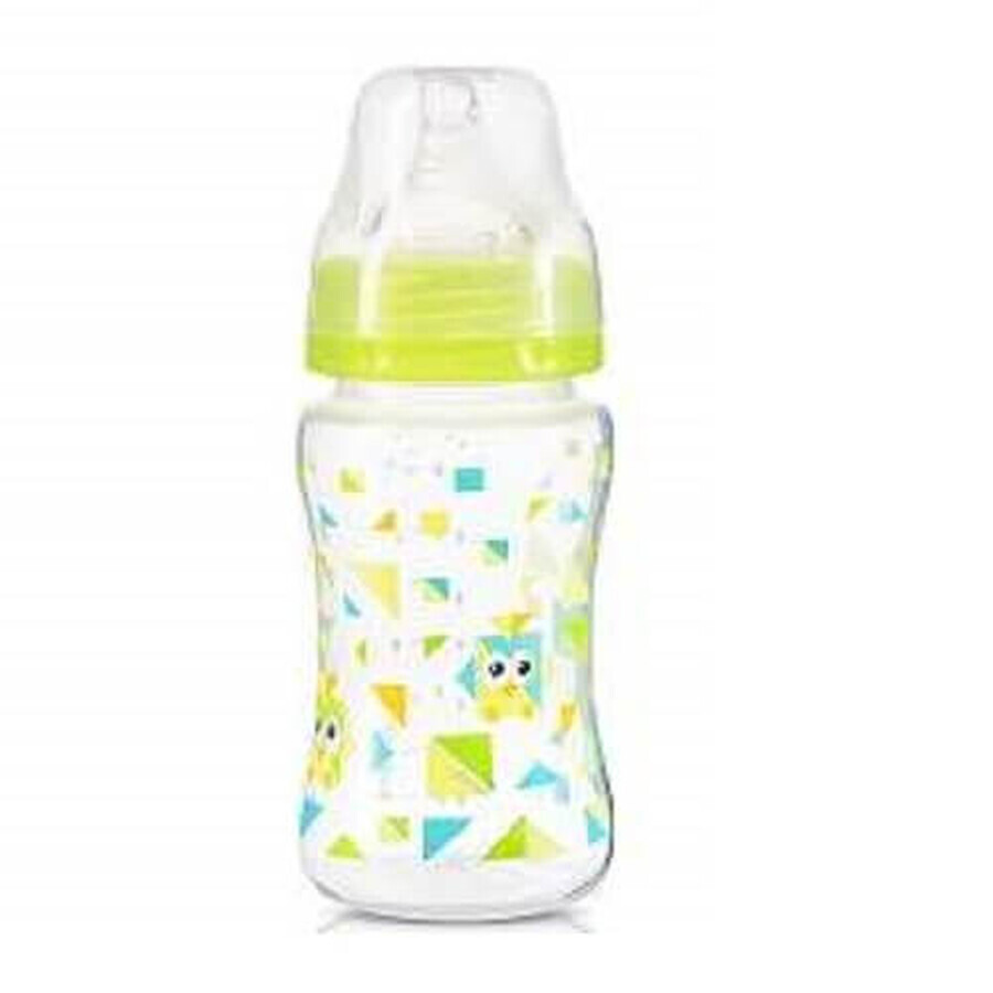 Biberon plastic cu gât larg, 240 ml, 403, BabyOno