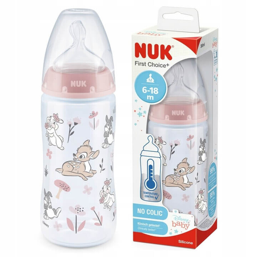 300 ml PP bottle + silicone teat, 6-18 months, First Choice Disney Bambi, Nuk