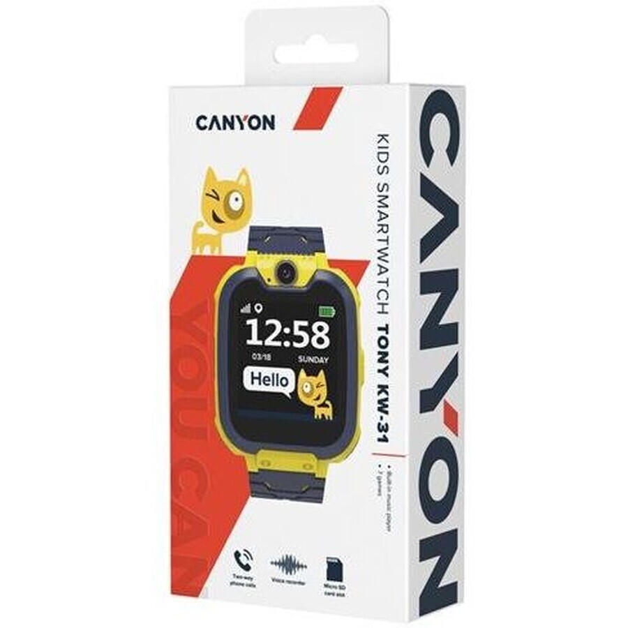 Canyon Kids Smartwatch Tony CNE-KW31YB gelb grau