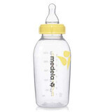 Biberon PP cu tetina din silicon flux mediu, marimea M, 250 ml, Medela