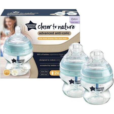 Tommee Tippee Babyflasche C2N ANTI-COLIC 0m + 150 ml 2 Stück