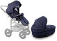 Petite&amp;Mars Go/Terrain Navy Melange Tablett + Kinderwagensitz-Set