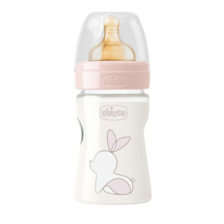 Flasche PP Original Touch 150 ml, Gummisauger, langsamer Durchfluss, Mädchen, +0 Monate, Chicco