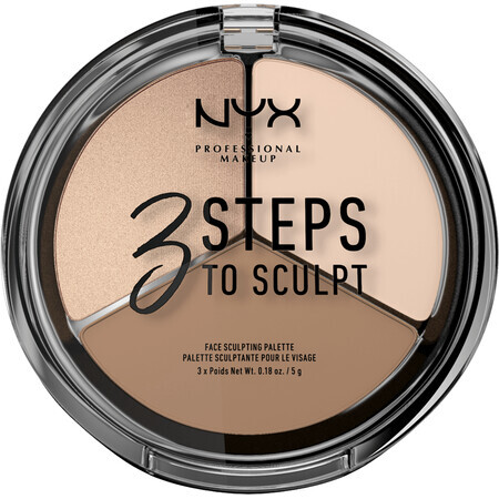 NYX Professional Makeup 3 Schritte zu formen Contouring Palette Schatten Fair 5 g