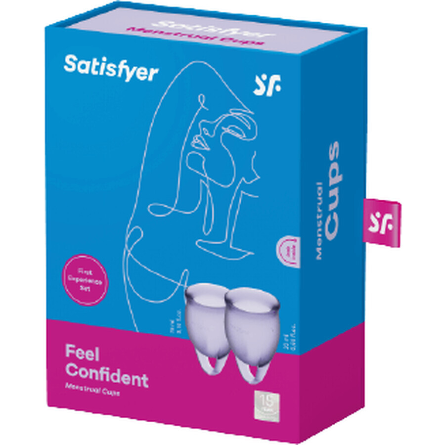 Satisfyer Menstruationstassen Feel confident lila 2 Stück