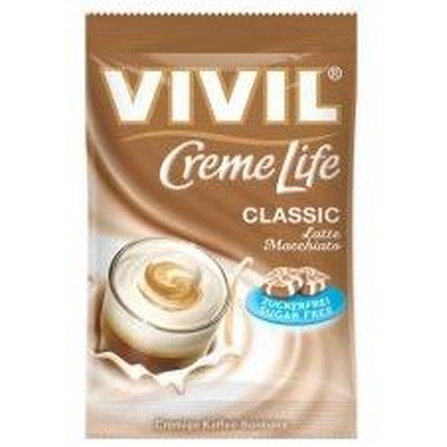 Vivil Bonbons Bonbons Creme Life Classic suikervrije koffiesmaak druppels 110 g