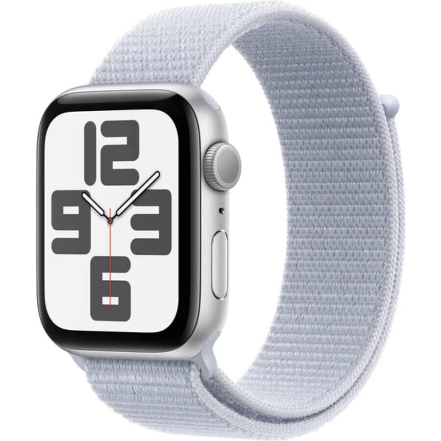 Apple Watch SE GPS 40mm Silber Aluminium Gehäuse mit Sport Schnalle Blue Cloud