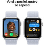 Apple Watch SE GPS 40mm Silber Aluminium Gehäuse mit Sport Schnalle Blue Cloud