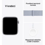 Apple Watch SE GPS 40mm Silber Aluminium Gehäuse mit Sport Schnalle Blue Cloud