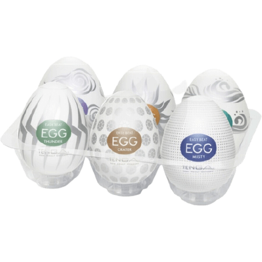 Tenga Männer-Masturbator-Set Egg Mix 2, 6 Stück