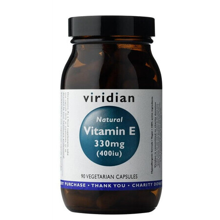 Viridian Vitamine E 330mg 400iu, 90 gélules