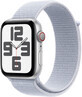 Apple Watch SE GPS + Cellular 44mm Silber Aluminium Geh&#228;use mit Sport Schnalle Blau Wolke