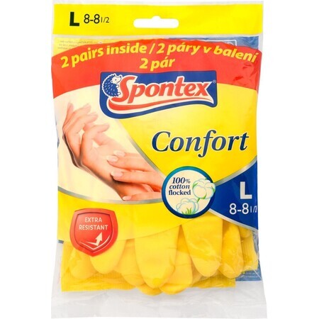 Spontex Comfort Handschuhe Größe. L, 2 x 2 Stück