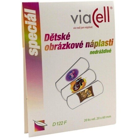 Viacell D122F Pflaster für Kinder 20x60mm 20 Stück