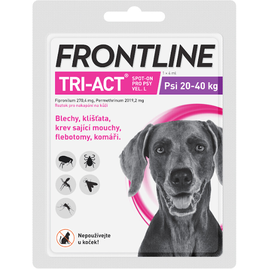 Frontline Tri-Act Spot-On für Hunde L Boden 4 ml