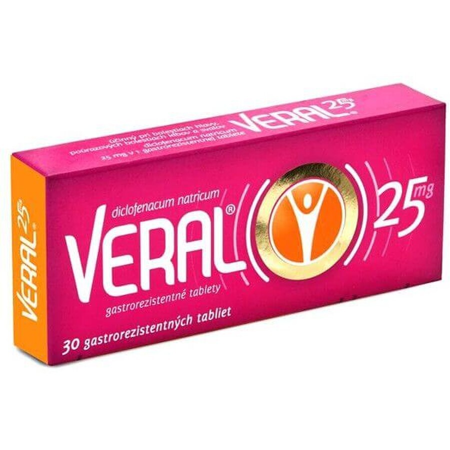 Veral for pain and inflammation 30 tablets