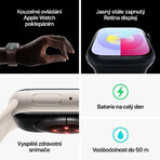 Apple Watch Series 9 GPS 41mm Starlight 41mm Starlight Aluminiumgehäuse mit Starlight Sportarmband - S/M