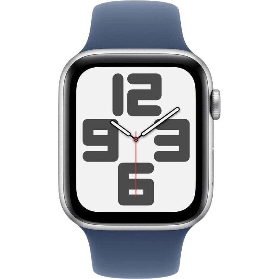 Apple Watch SE (2024) Cellulaire 40mm, aluminium argenté avec bracelet sport Denim M/L