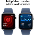 Apple Watch SE (2024) Cellulaire 40mm, aluminium argenté avec bracelet sport Denim M/L