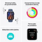 Apple Watch SE (2024) Cellulaire 40mm, aluminium argenté avec bracelet sport Denim M/L