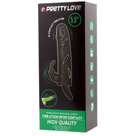 Funda doble vibradora para el pene Pretty Love