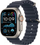 Apple Watch Ultra 2 (2024) 49mm, nat&#252;rliches Titan mit marineblauem Ocean-Armband