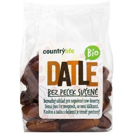 Country Life Organic Dried Dates - Organic (or Organic) Caramel Biscuits without liver stones 250 g