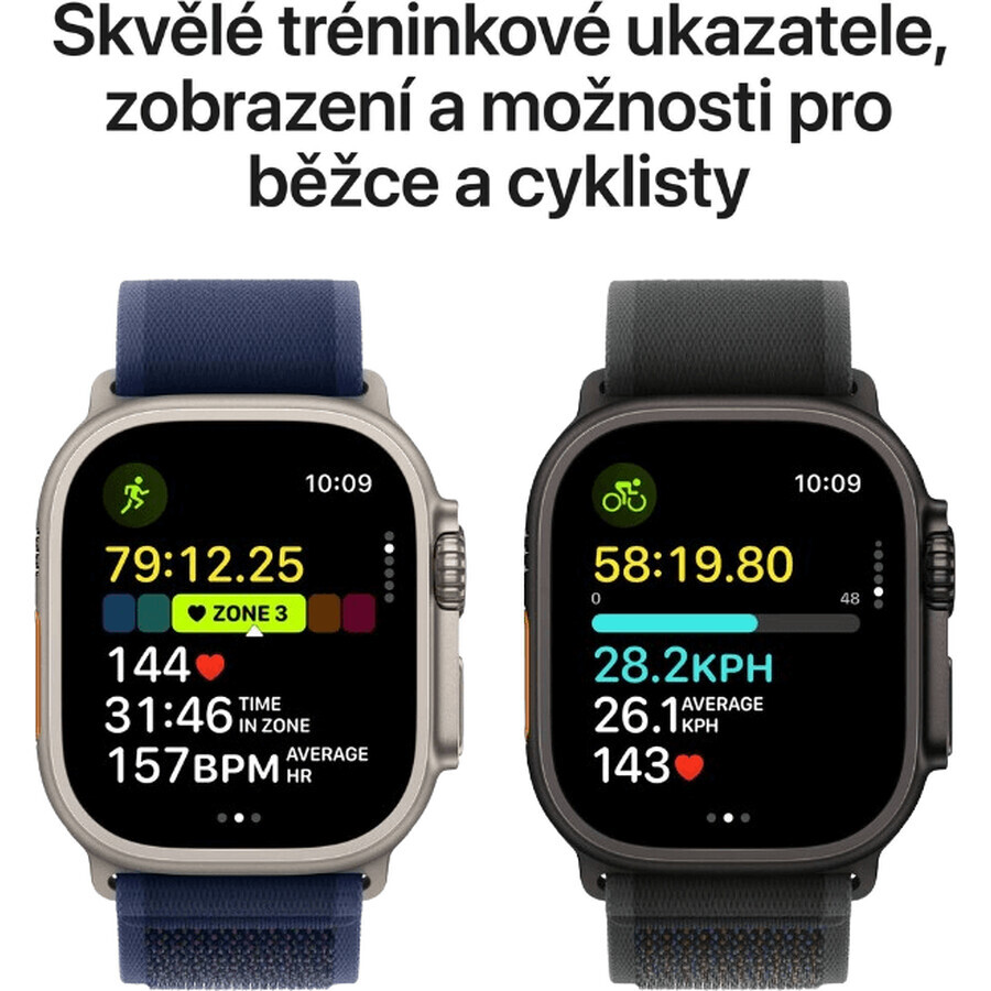 Apple Watch Ultra 2 (2024) 49 mm, titane noir avec bracelet Ocean noir