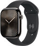 Apple Watch Series 10 GPS + Mobilfunk 46mm Schiefer Titanium Geh&#228;use mit schwarzem Sportband - M/L