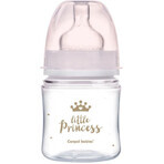 Canpol babies EasyStart ROYAL BABY 120 ml breite Anti-Kolik-Babyflasche ROYAL BABY rosa