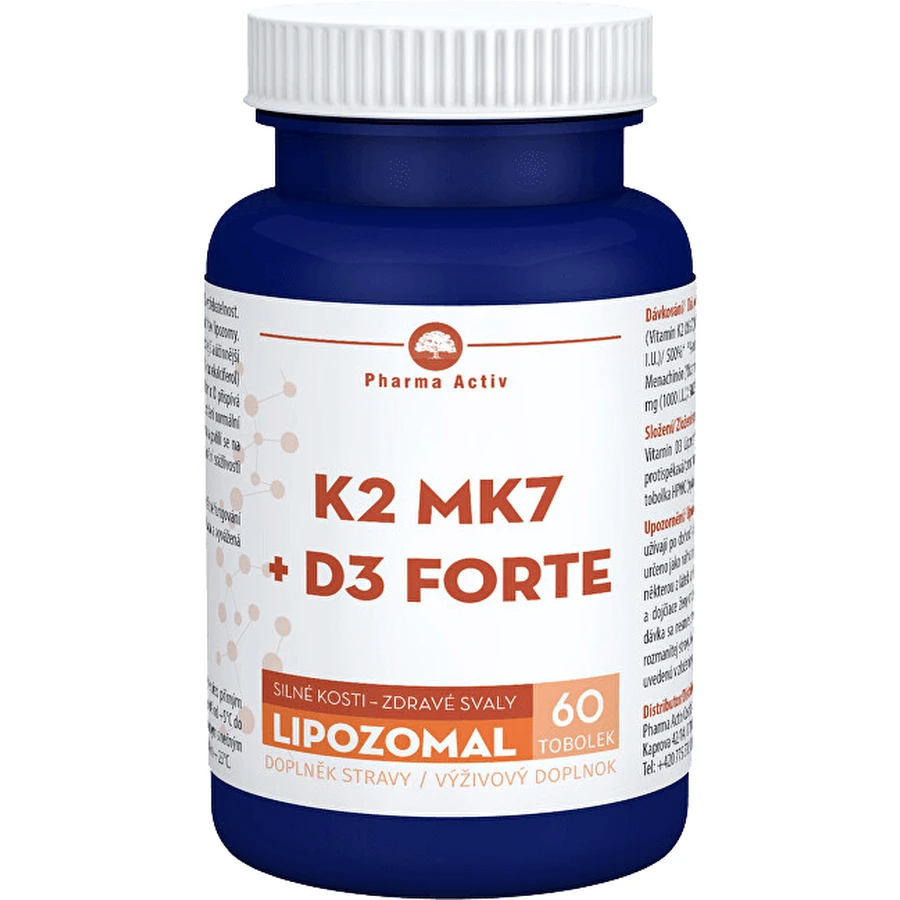 Pharma Activ LIPOZOMAL K2 MK7 + D3 FORTE 60 gélules