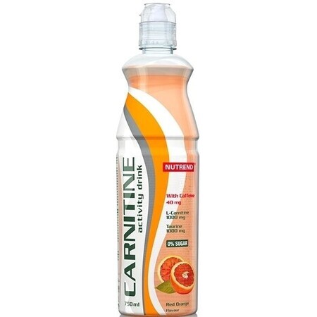 Nutrend CARNITIN-CARNITINE DRINK met cafeïne, rood sinaasappel 750 ml