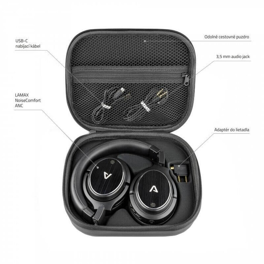 LAMAX NoiseComfort ANC wireless headphones, black