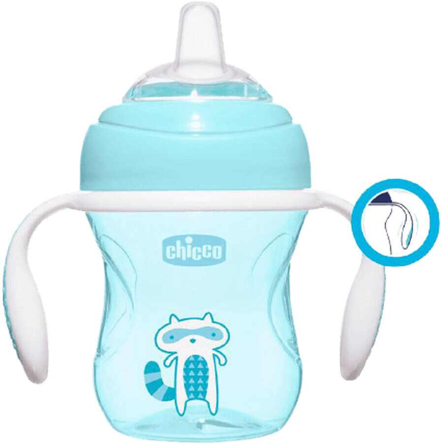 Chicco Transition Lernbecher mit Griffen blau 4m+ 200 ml