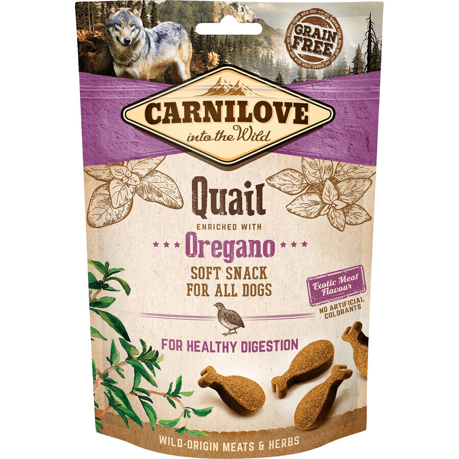 Carnilove Dog Semi Moist Quail Snack Wachtel angereichert mit Oregano 200 g