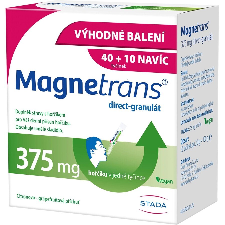 Magnetrans 375mg 40+10 Granulat-Tabletten 50 Portionsbeutel