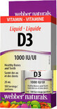 Webber Naturals Vitamin D3 1000 IU Tropfen 100 Dosen Tropfen 25 ml