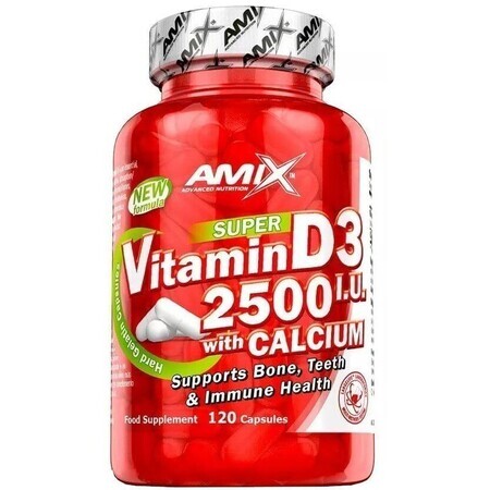 Amix Vitamin D3 2500 IU mit Kalzium 120 Kapseln