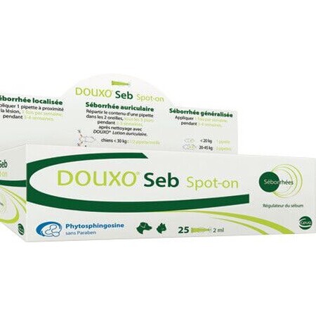 Douxo Seb spot-on für Hunde und Katzen 25 x 2 ml