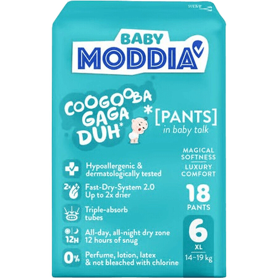 Moddia Baby Windelhöschen 6 XL (14-19 kg), 18 Stück