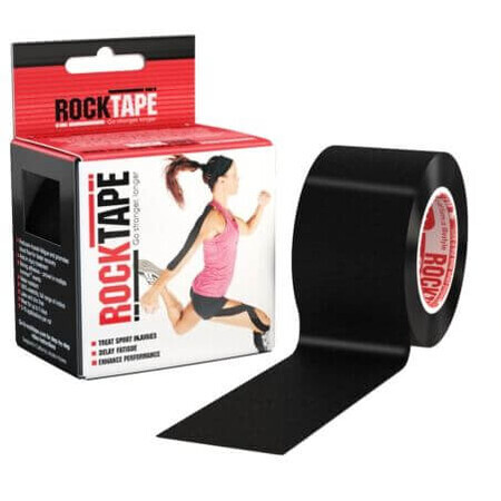 RockTape Schwarzes kinesiologisches Band 5 m