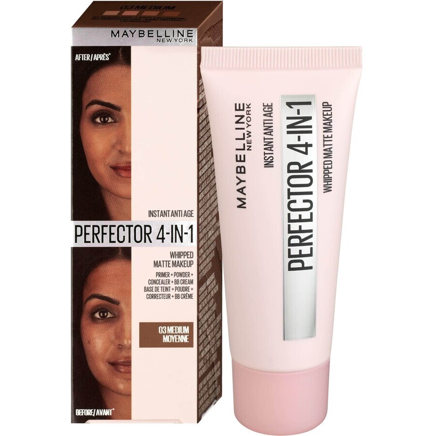 Maybelline New York Instant Perfector Mattierendes Make-up 4in1, 02 Medium 30 ml