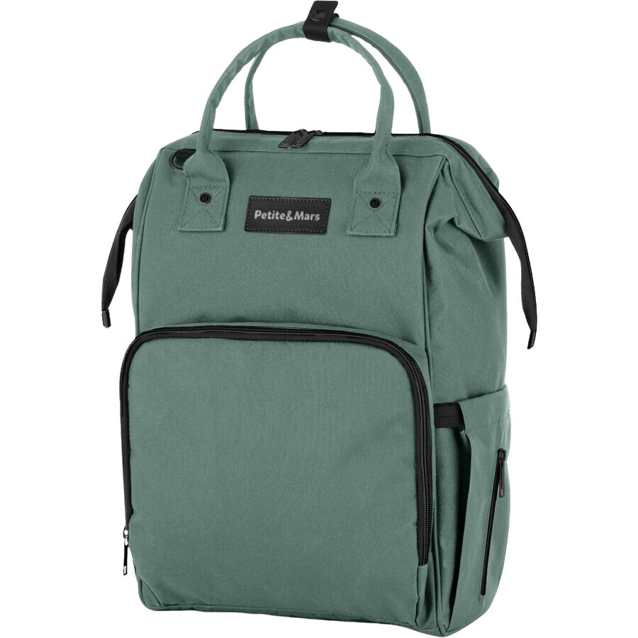 Rucsac pentru schimbarea căruciorului Petite&Mars Jack - Catchthemoment Misty Green Series