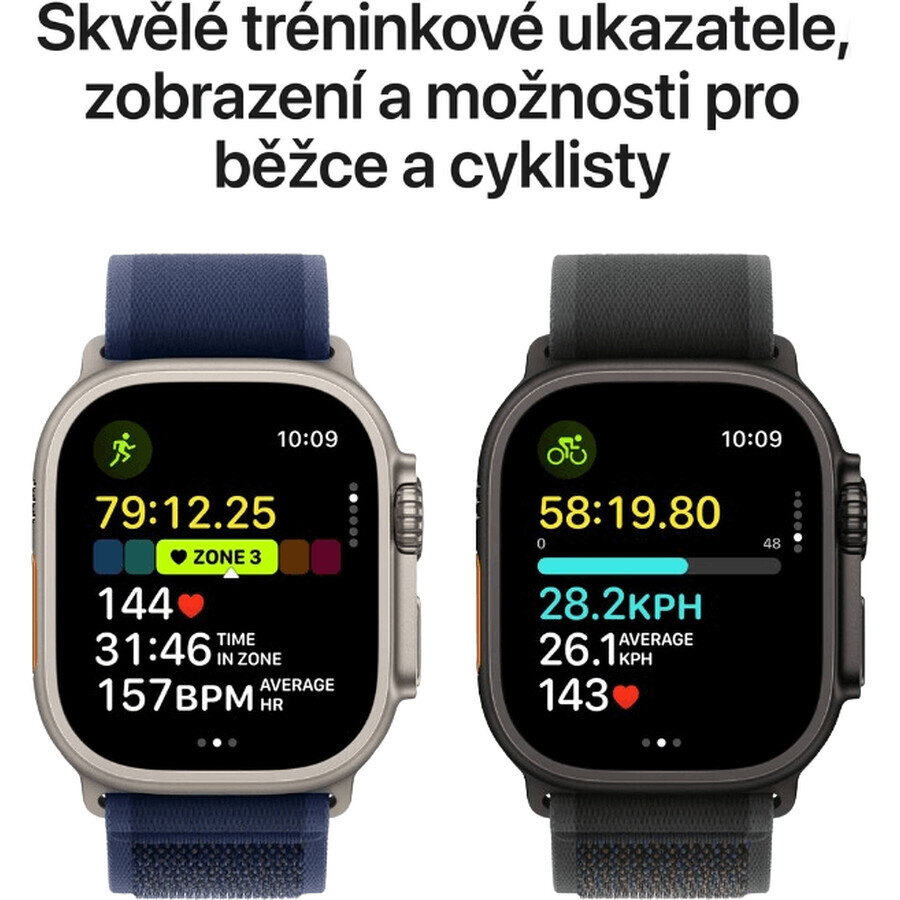 Apple Watch Ultra 2 (2024) 49 mm, titanio natural con asa milanesa en titanio natural M