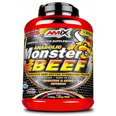 Amix Anabolic Monster Monster BEEF 90% Proteína Fresa-Plátano. 2200 g