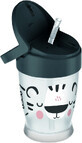 LOVI Becher mit Strohhalm Salt&amp;Pepper JUNIOR 250 ml