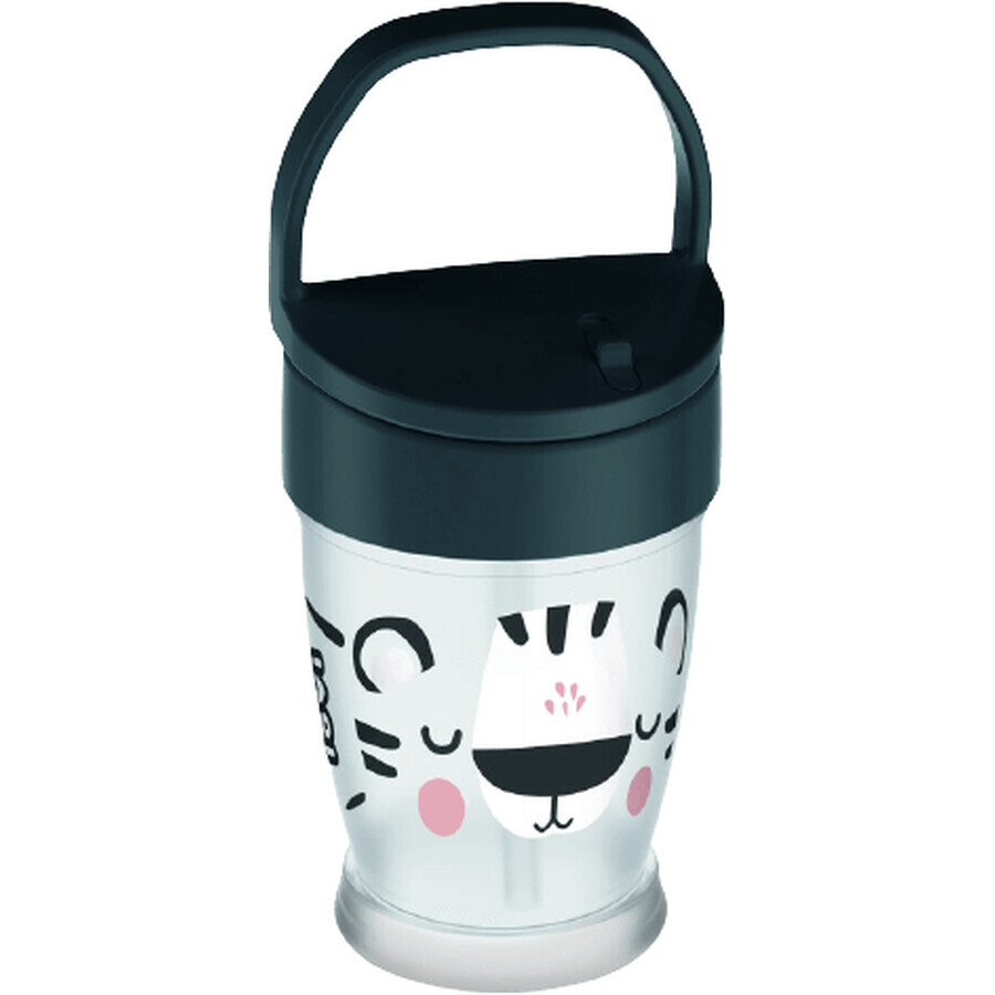 LOVI Becher mit Strohhalm Salt&Pepper JUNIOR 250 ml