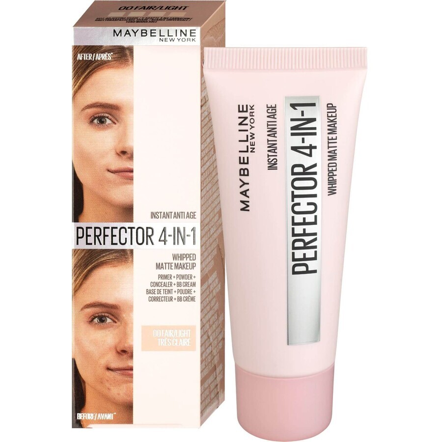 Maybelline New York Instant Perfector Mattierendes Make-up 4in1, 00 Fair 30 ml